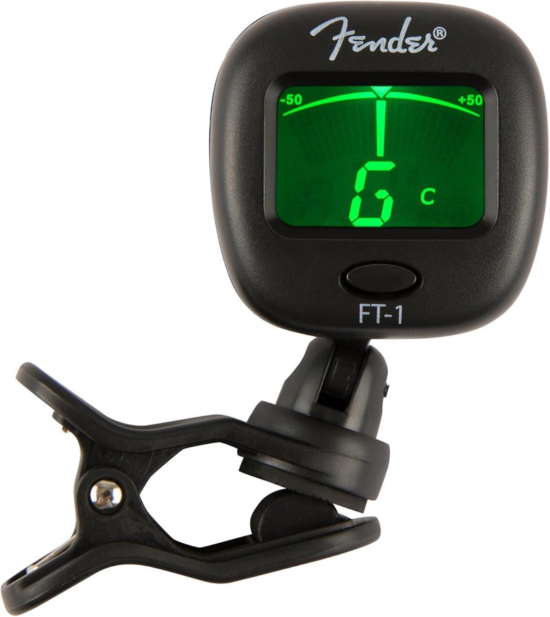 FENDER FT-1 Professional Guitar Tuner Clip On, with 1-Year Warranty, Full-Range Chromatic Guitar Tuner with Dual-Rotating Hinges, A4 Calibration - Image 1
